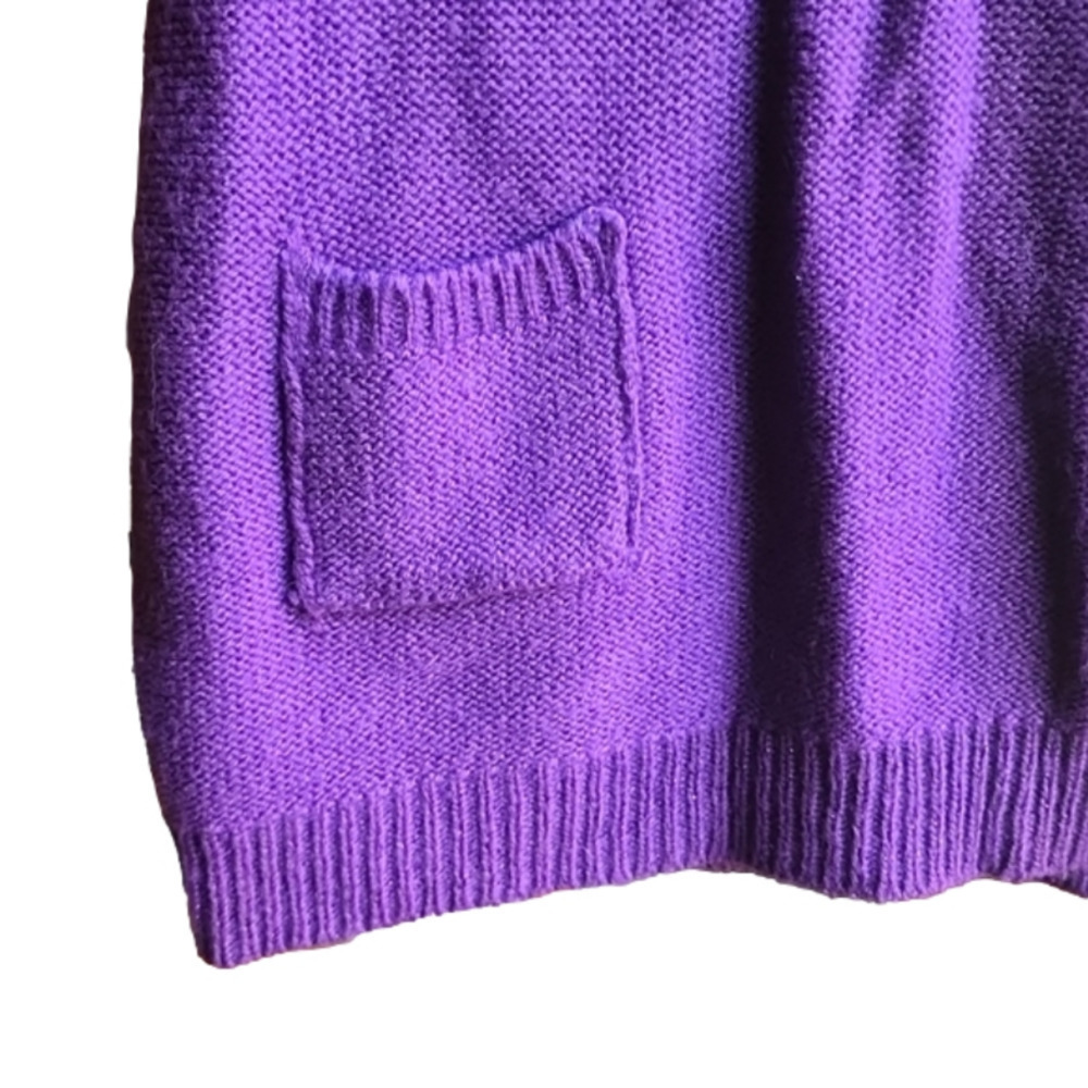 Pink ANGEL Purple Asymmetrical Collar Sweater Dress - Picture 3 of 5